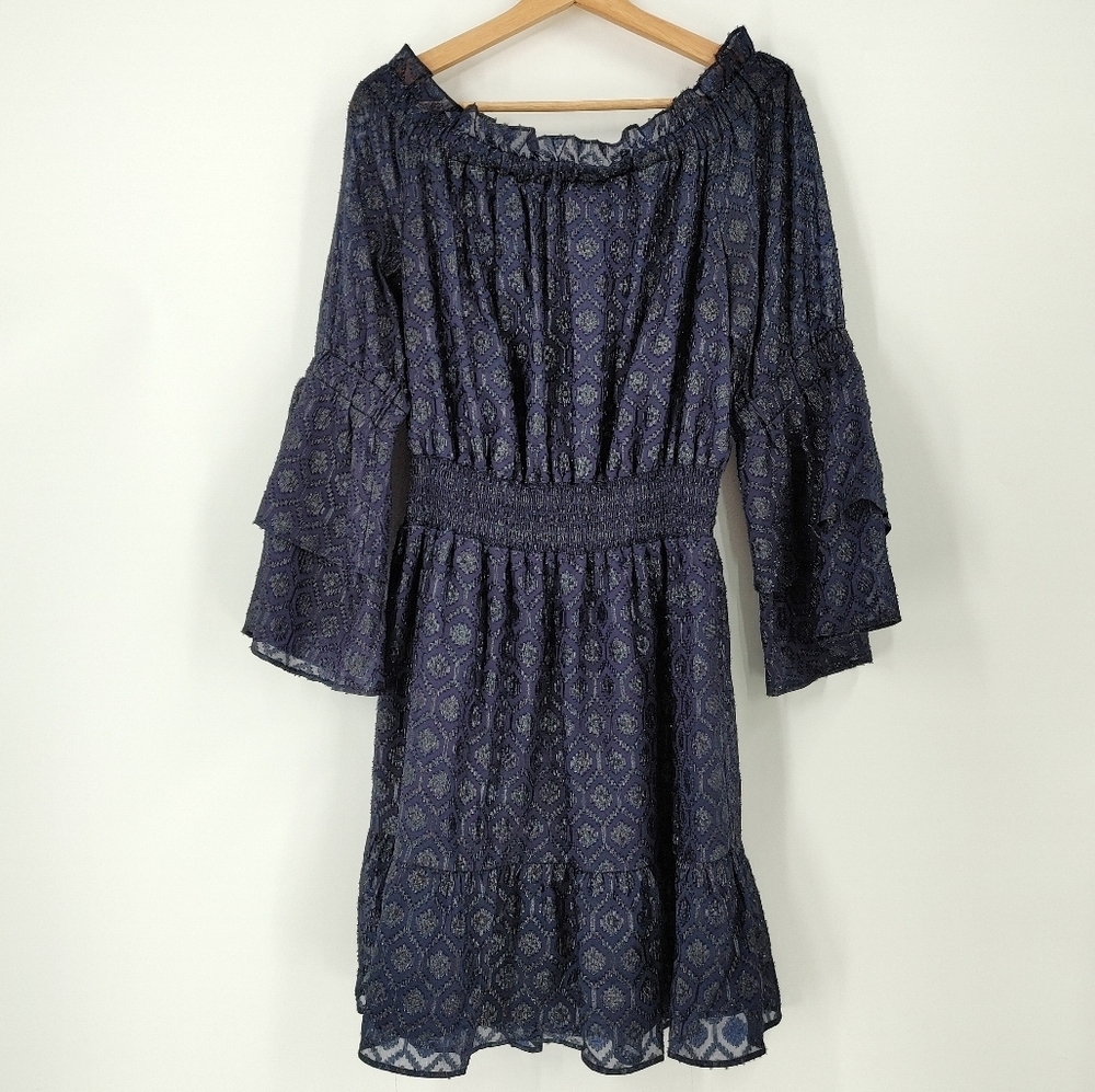 Lucky Brand Textured Chiffon Dress